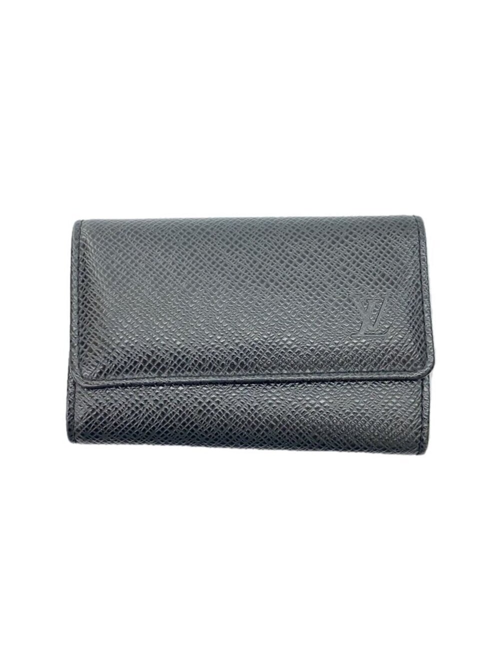 LOUIS VUITTON Key Case Wallet Leather Black
